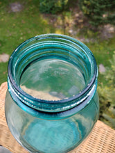 Load image into Gallery viewer, Blue Ball 1 1/2 Quart Canning Jar #3 - Vintage Blue Mason Jar
