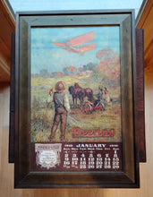 Load image into Gallery viewer, 1910 Deering January Framed Calendar Poster
