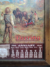 Load image into Gallery viewer, 1910 Deering January Framed Calendar Poster
