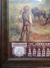 Load image into Gallery viewer, 1910 Deering January Framed Calendar Poster
