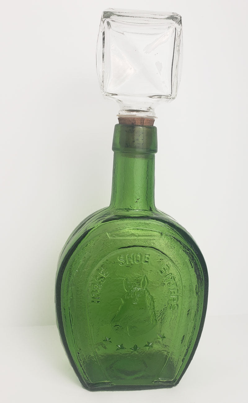 Horse Shoe Medicine Co Green Bottle with Topper